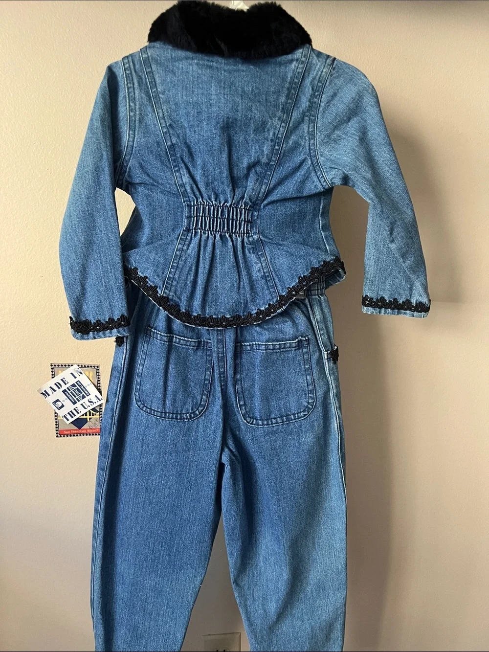 Vintage SF BLUES Denim Set - Classic Blue with Black Trim